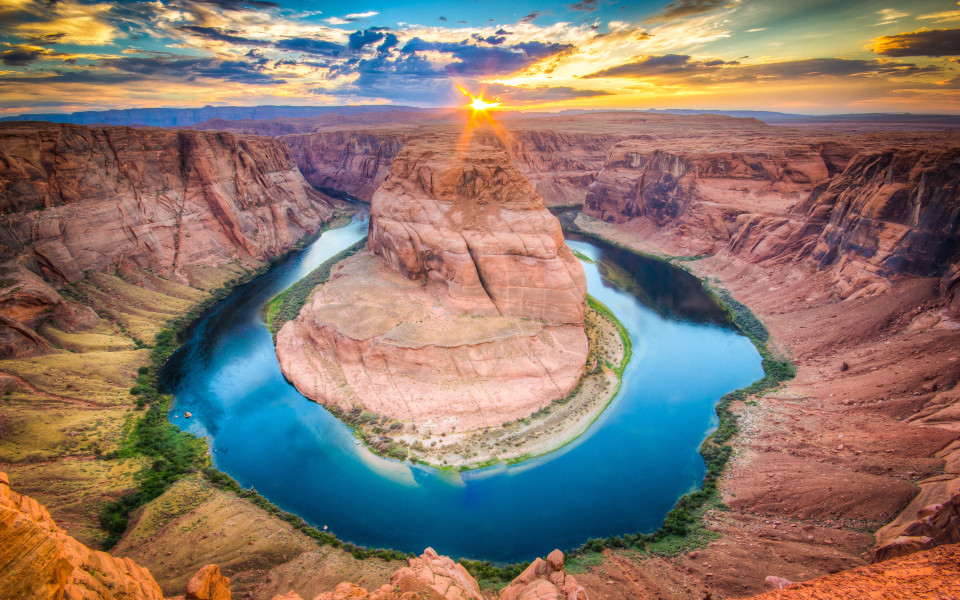 Luftaufnahme vom Horseshoe Bend, Grand Canyon